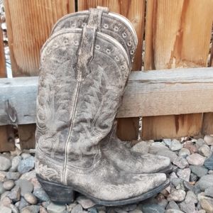 Corral distressed leather cowgirl western boots